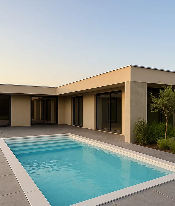 Modernes Einfamilienhaus mit Pool – Entwurf vom Architekturbüro HERBST in Lutherstadt Wittenberg
